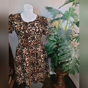 Cheetah/ animal print lularoe dress with zipper